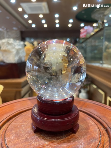 Cầu thạch anh trắng vip siêu trong 9cm