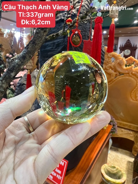 Cầu Thạch Anh Vàng Siêu Trong hàng cao cấp 6.2cm