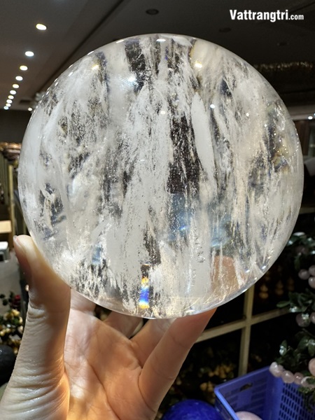 Cầu Thuỷ Tinh Trắng chất vân mây đẹp