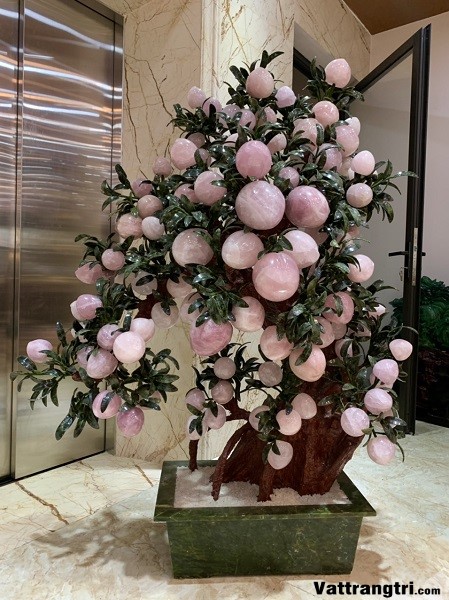 Cây đào đá quý thạch anh hồng 108 quả (Cây To)