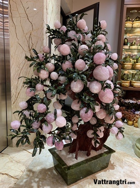 Cây đào đá quý thạch anh hồng 108 quả (Cây To)