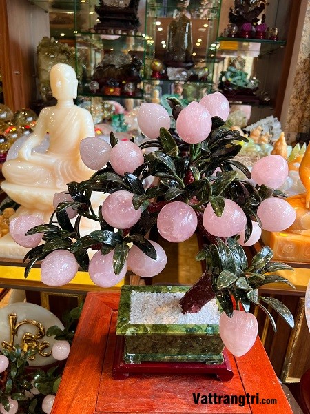 Cây đào thạch anh hồng 18 quả 45cm (Cây nhỏ)