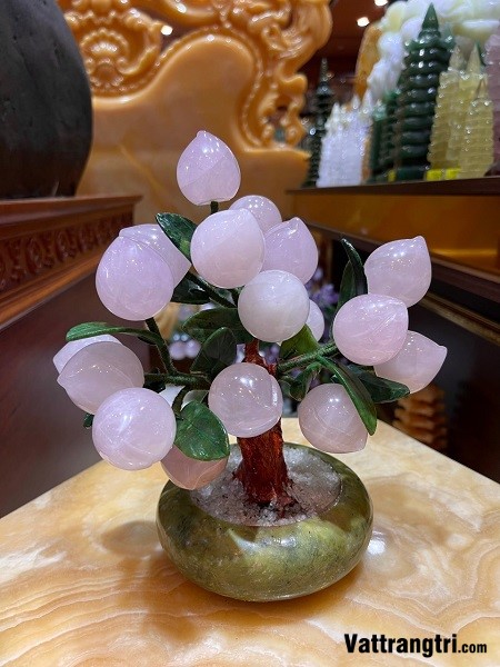 Cây đào thạch anh tím 18 quả 25cm (Cây nhỏ)