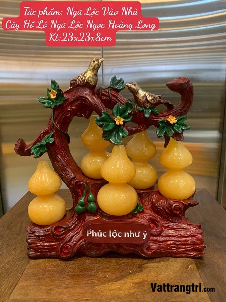 Cây Hồ Lô ngũ phúc Ngọc Hoàng Long 23cm