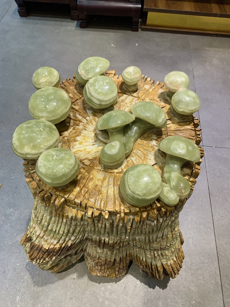 Cây Nấm Ngọc Trường Sinh Nguyên Khối Ngọc Onyx