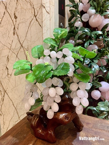 Cây nho đá thạch anh hồng 30cm
