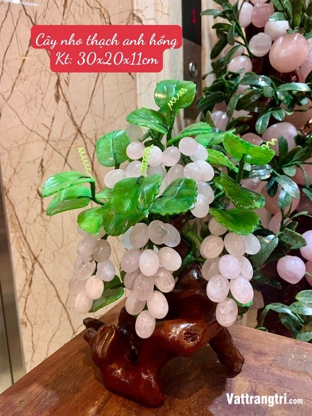 Cây nho đá thạch anh hồng 30cm