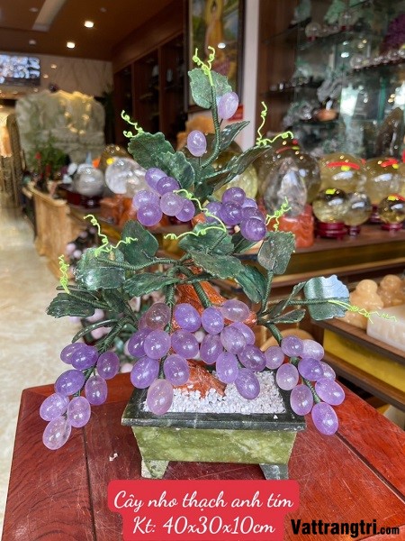 Cây nho đá thạch anh tím 40cm