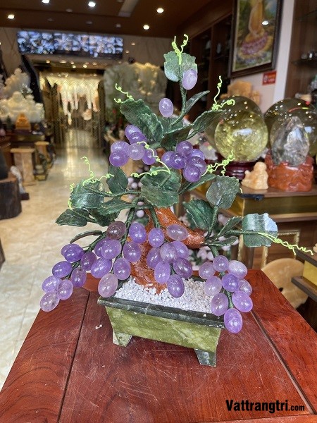 Cây nho đá thạch anh tím 40cm