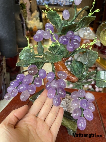 Cây nho đá thạch anh tím 40cm