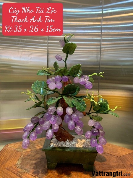 Cây Nho Tài Lộc Thạch Anh Tím 35cm