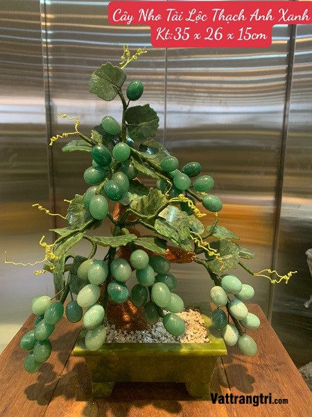 Cây Nho Tài Lộc Thạch Anh Xanh 35cm