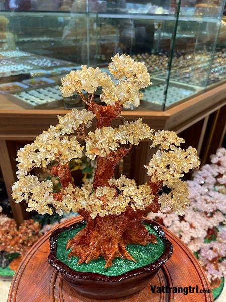 Cây tài lộc thạch anh vàng 32cm