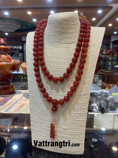 Chuỗi 108 hạt đá mã não đỏ 14ly