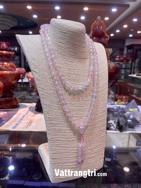 Chuỗi 108 hạt đá thạch anh hồng 10ly