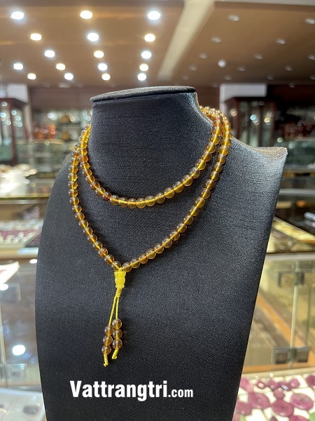 Chuỗi 108 hạt đá hổ phách 6.5ly