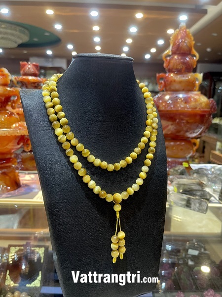 Chuỗi 108 hạt mắt hổ vàng tâm 8ly