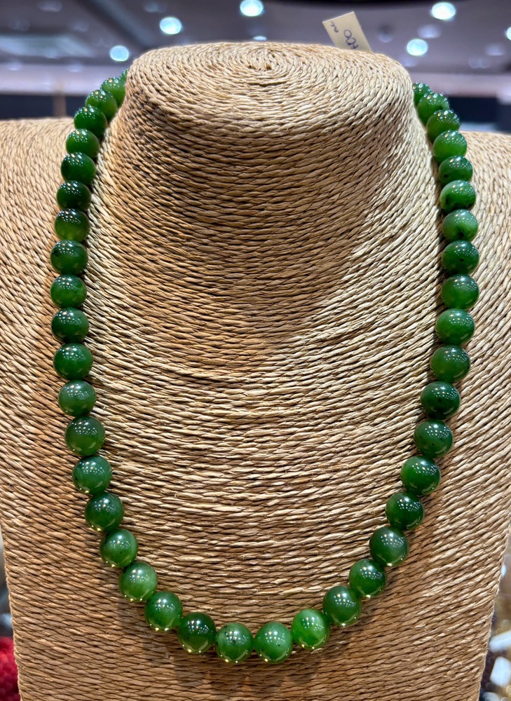 Chuỗi Vòng Cổ Ngọc Bích Xanh 10ly
