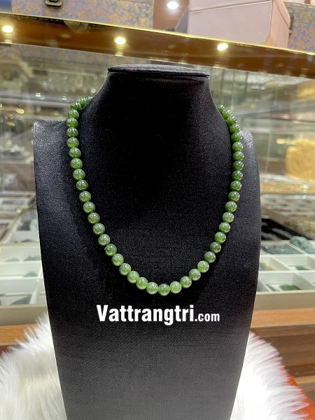 Chuỗi vòng cổ ngọc bích xanh 8ly