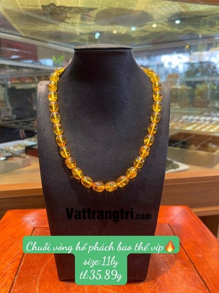 Chuỗi vòng hổ phách bao thể 11ly