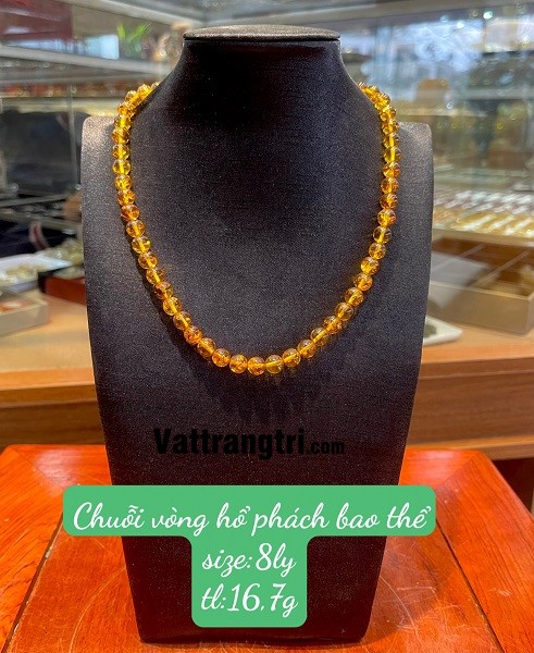 Chuỗi vòng hổ phách bao thể 8ly