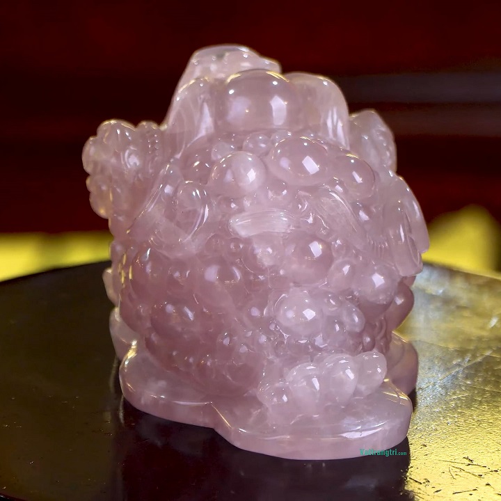 Cóc Thiềm Thừ Đá Thạch Anh Tím Tự Nhiên Trang Trí