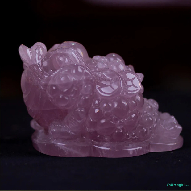 Cóc Thiềm Thừ Đá Thạch Anh Tím Tự Nhiên Trang Trí