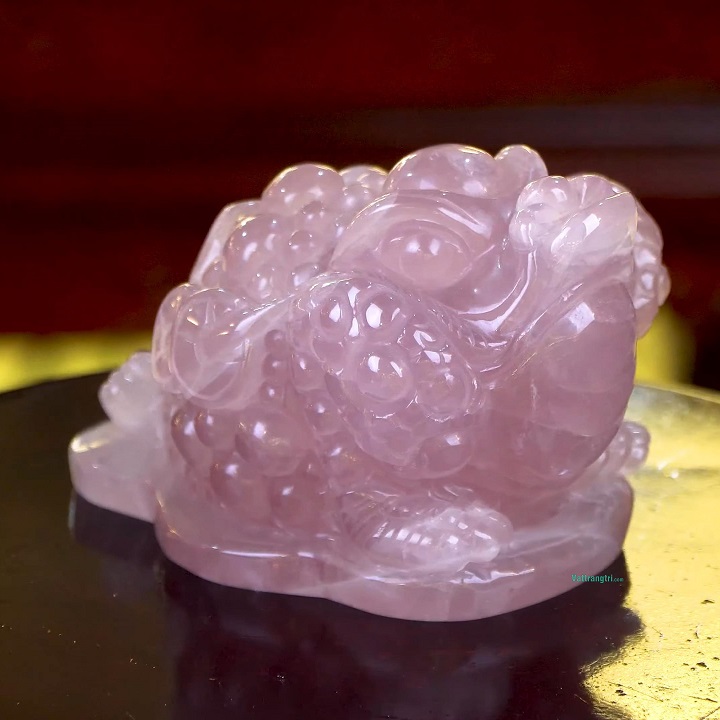 Cóc Thiềm Thừ Đá Thạch Anh Tím Tự Nhiên Trang Trí