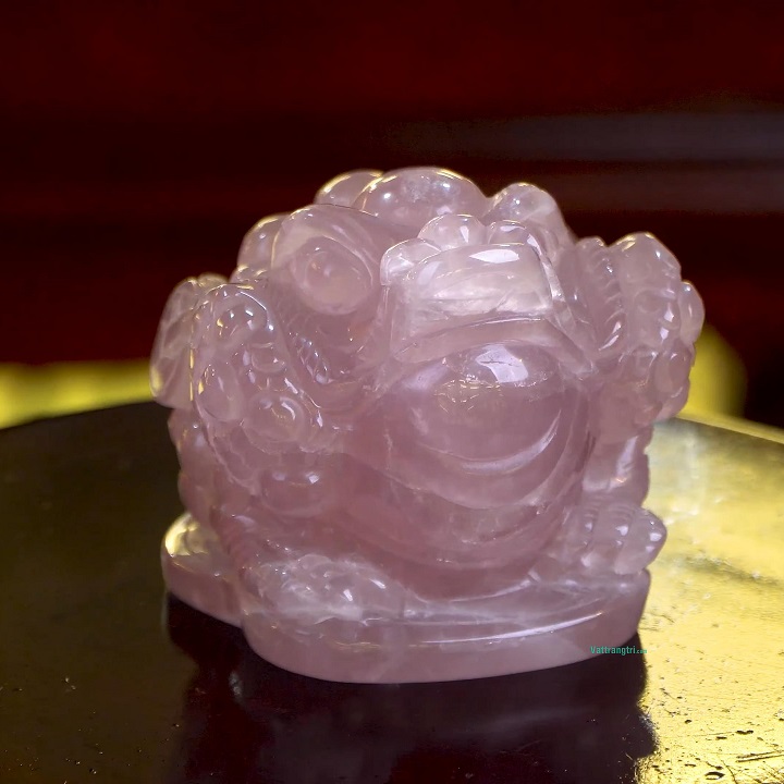 Cóc Thiềm Thừ Đá Thạch Anh Tím Tự Nhiên Trang Trí