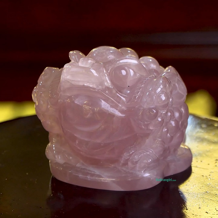 Cóc Thiềm Thừ Đá Thạch Anh Tím Tự Nhiên Trang Trí