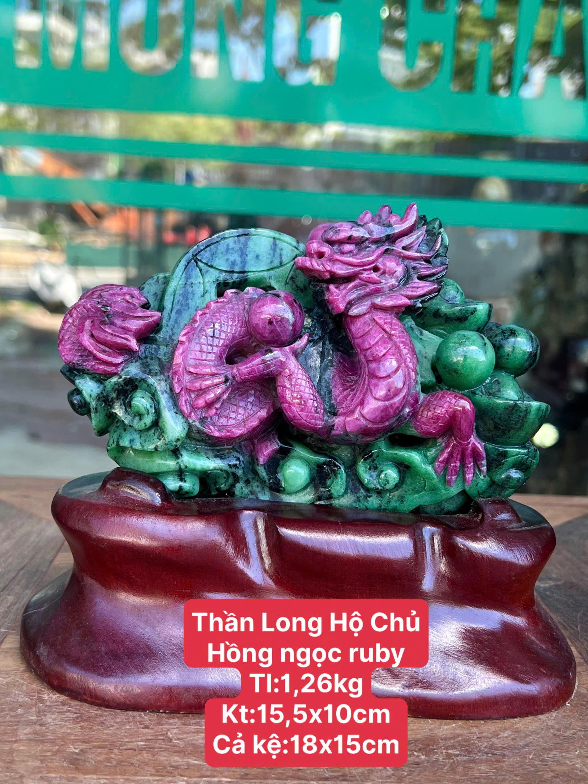 Thần Long Hộ Chủ Hồng Ngọc Ruby Tự Nhiên – Kiệt tác đại chiêu tài lộc, trấn trạch trừ tà