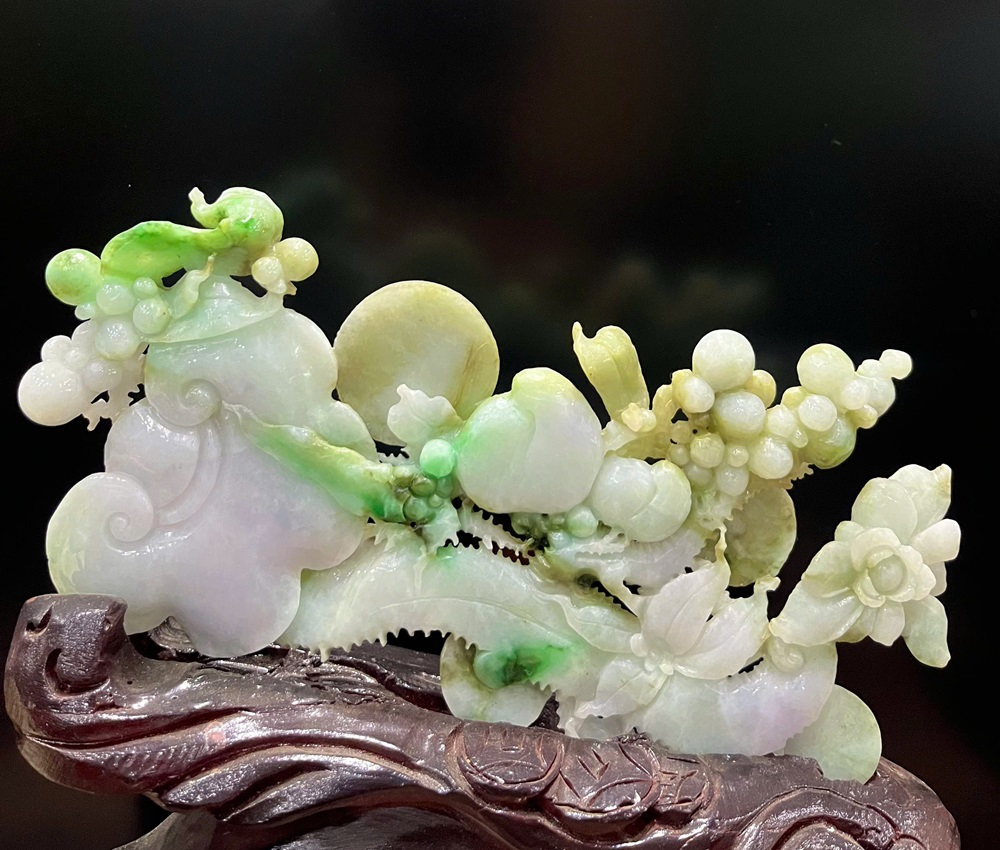 Gậy Như Ý Ngọc Phỉ Thuý Tự Nhiên - Quà Tặng Tài Lộc Như Ý