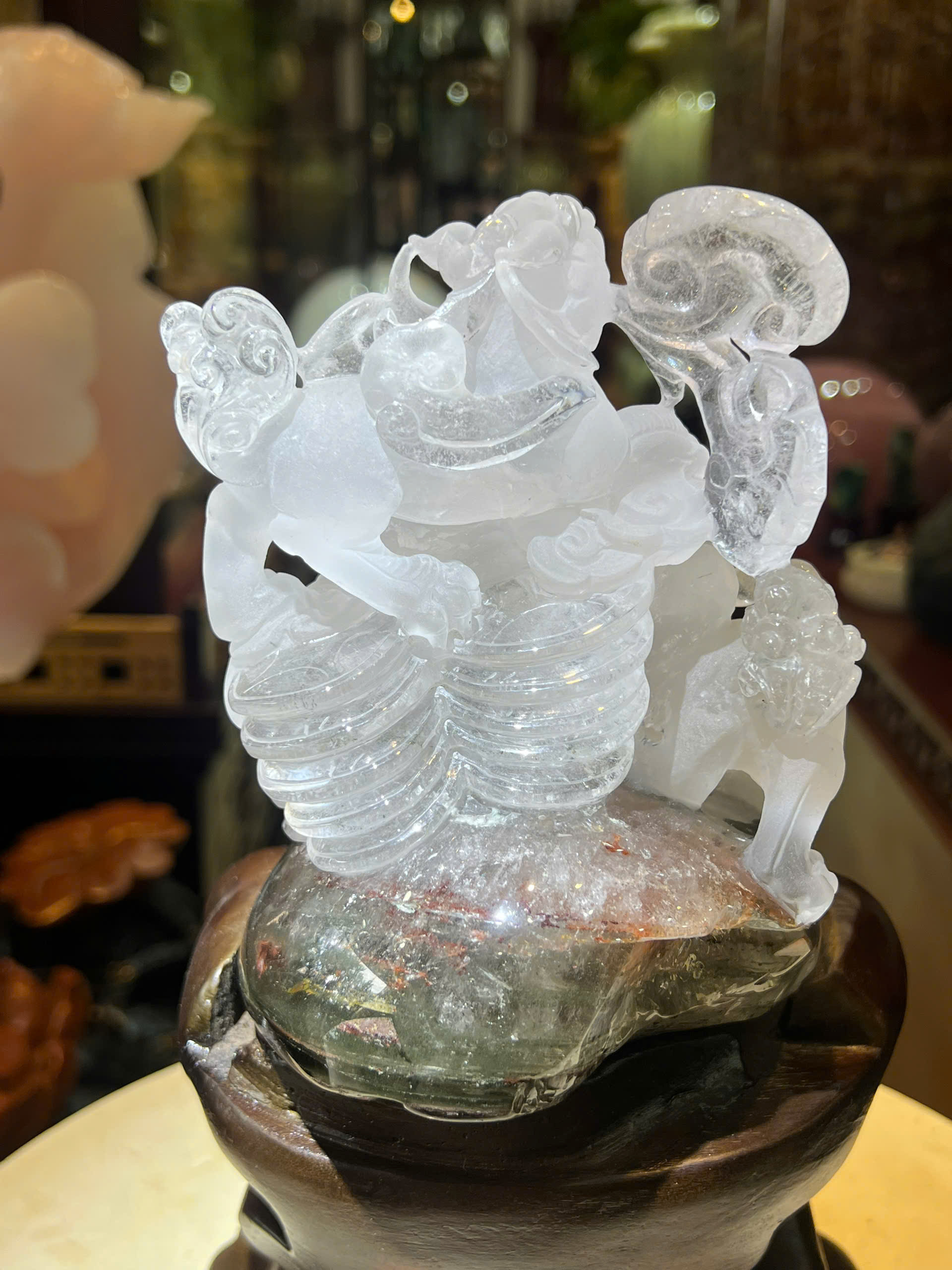 Cặp Tỳ Hưu Cánh Tiên Thạch Anh Ưu Linh Bao Thể Tuyệt Tác Chiêu Tài Hút Lộc, Trấn Trạch Hộ Mệnh