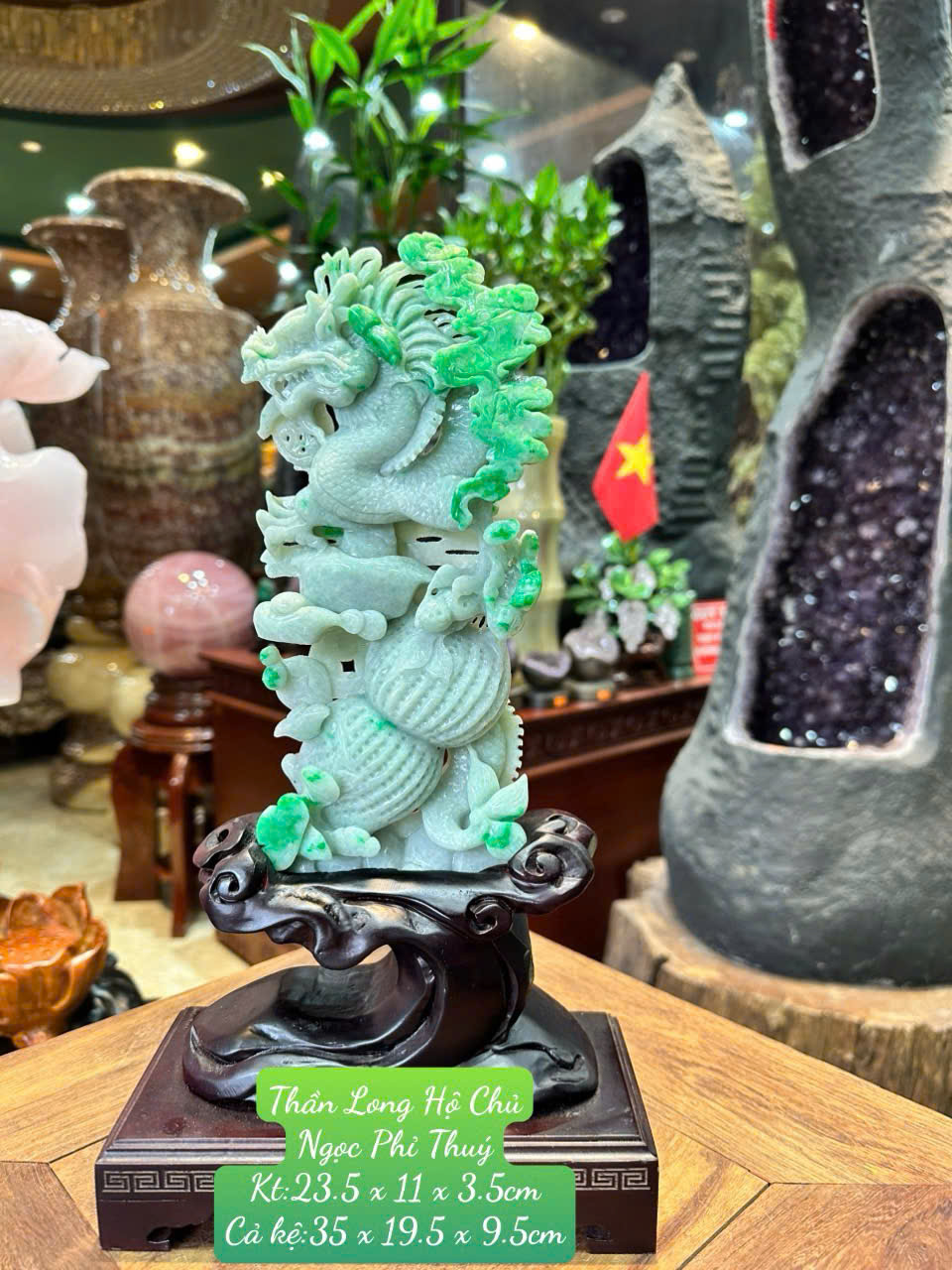 Thần Long Hộ Chủ Ngọc Phỉ Thúy Biểu Tượng Uy Quyền, Trấn Trạch Bảo An Và Chiêu Tài Bứt Phá
