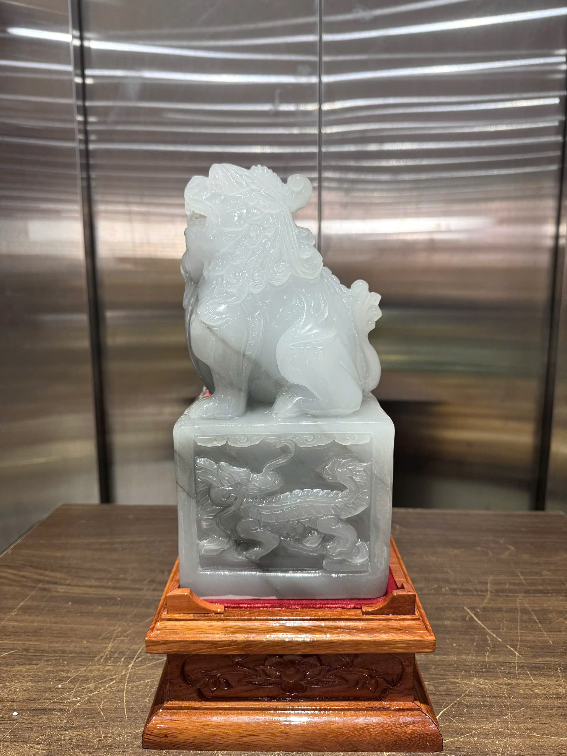 Ấn Tỳ Hưu Ngọc Onyx Xám Gia Tăng Quyền Lực