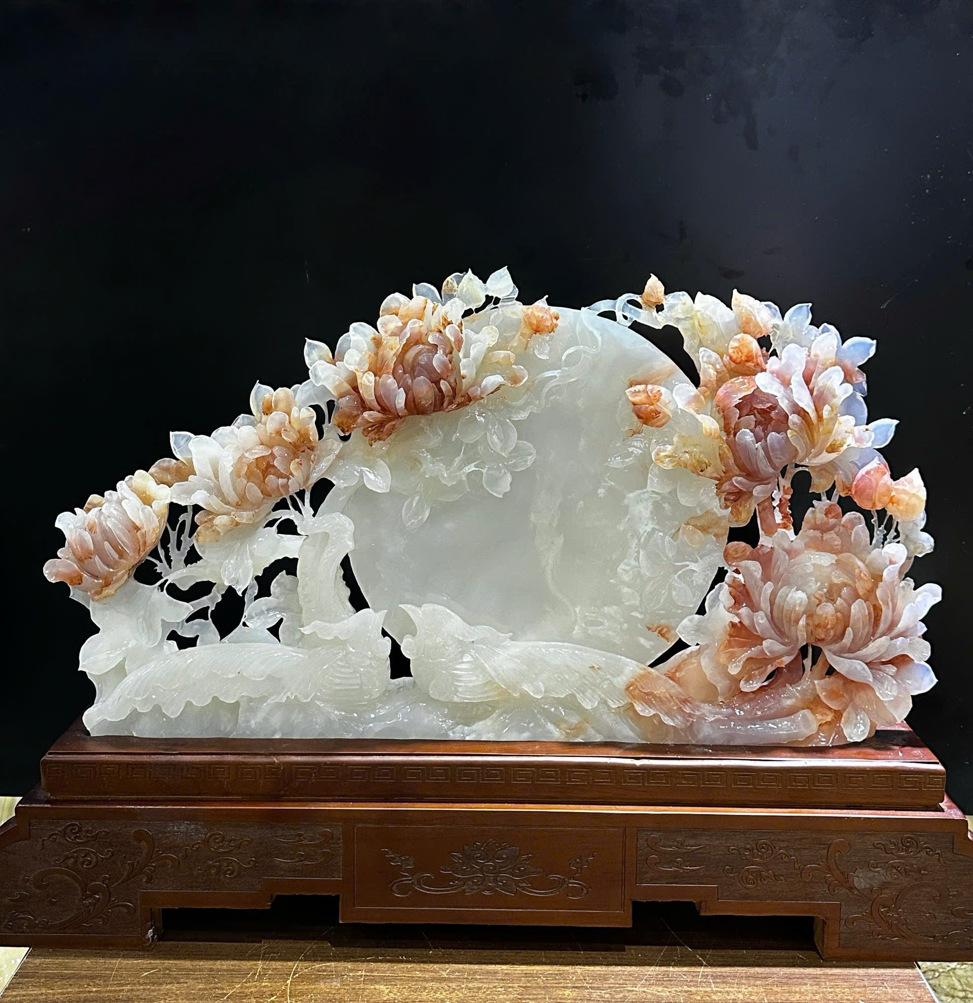 Hoa Khai Phú Quý Ngọc Onyx Huyết Phú Quý Huy Hoàng, Vượng Khí Gia Môn
