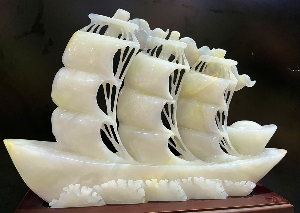 Thuận Buồm Xuôi Gió Ngọc Ngọc onyx Tự Nhiên - Quà Tặng Cao Cấp