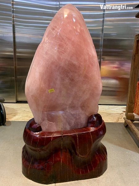 Đại cảnh búp sen đá quý thạch anh hồng 73cm