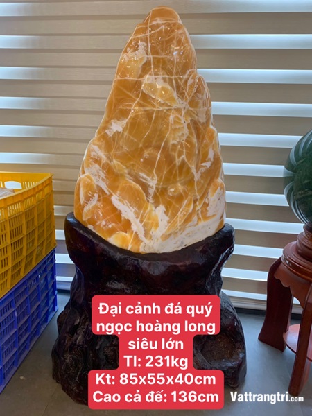 Đại cảnh đá quý ngọc hoàng long siêu lớn 136cm