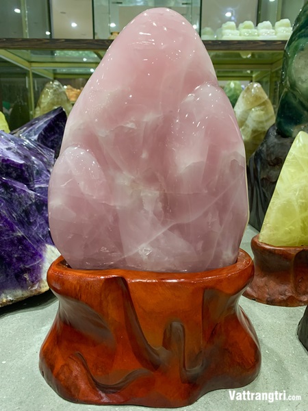 Đại cảnh đá quý thạch anh hồng vip 46cm