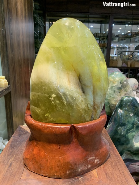 Đại cảnh đá quý thạch anh vàng vip 42cm