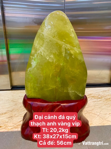Đại cảnh đá quý thạch anh vàng vip 56cm