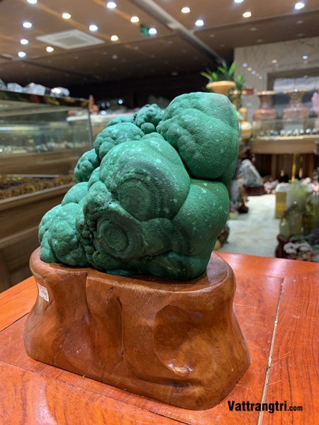 Đại cảnh khổng tước malachite 23cm