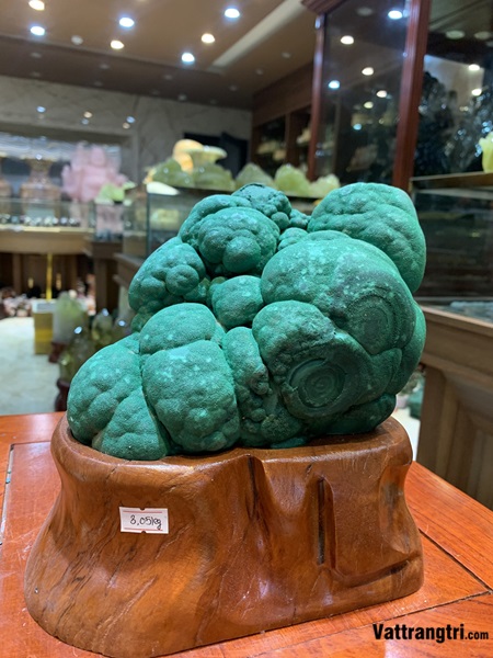 Đại cảnh khổng tước malachite 23cm