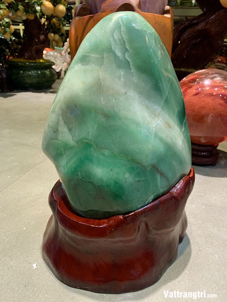 Đại cảnh núi đá quý thạch anh xanh 50cm