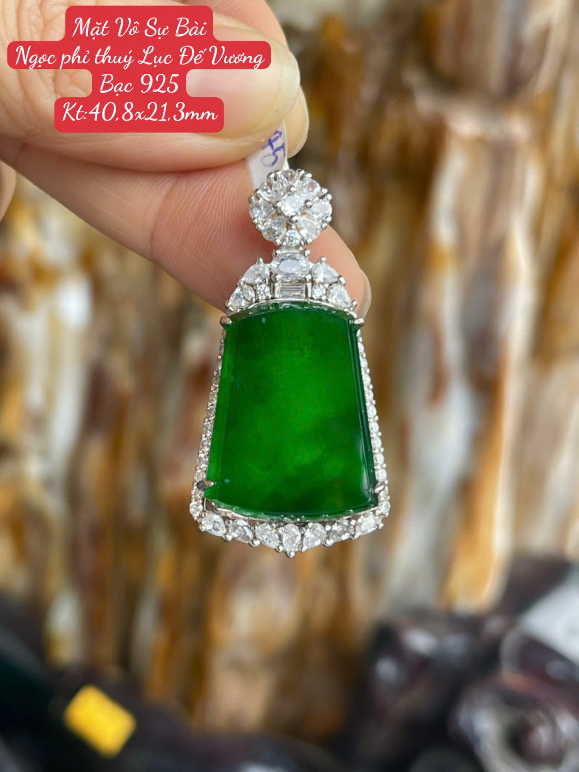 Mặt Vô Sự Bài Ngọc Phỉ Thúy Lục Đế Vương Đẳng Cấp Hoàng Gia, Vạn Sự An Nhiên