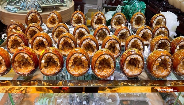 Đèn ngủ đá mầm thạch anh - để bàn 12cm