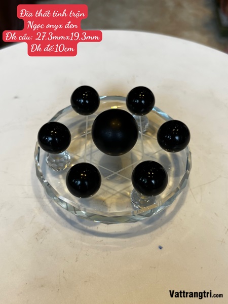 Đĩa thất tinh trận Ngọc onyx đen 10cm