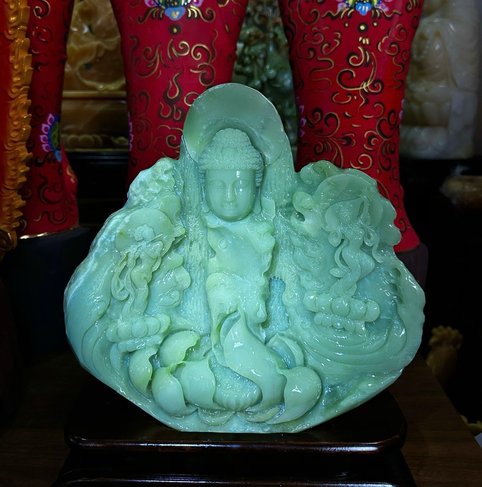 Diện phật tổ ngọc serpentine
