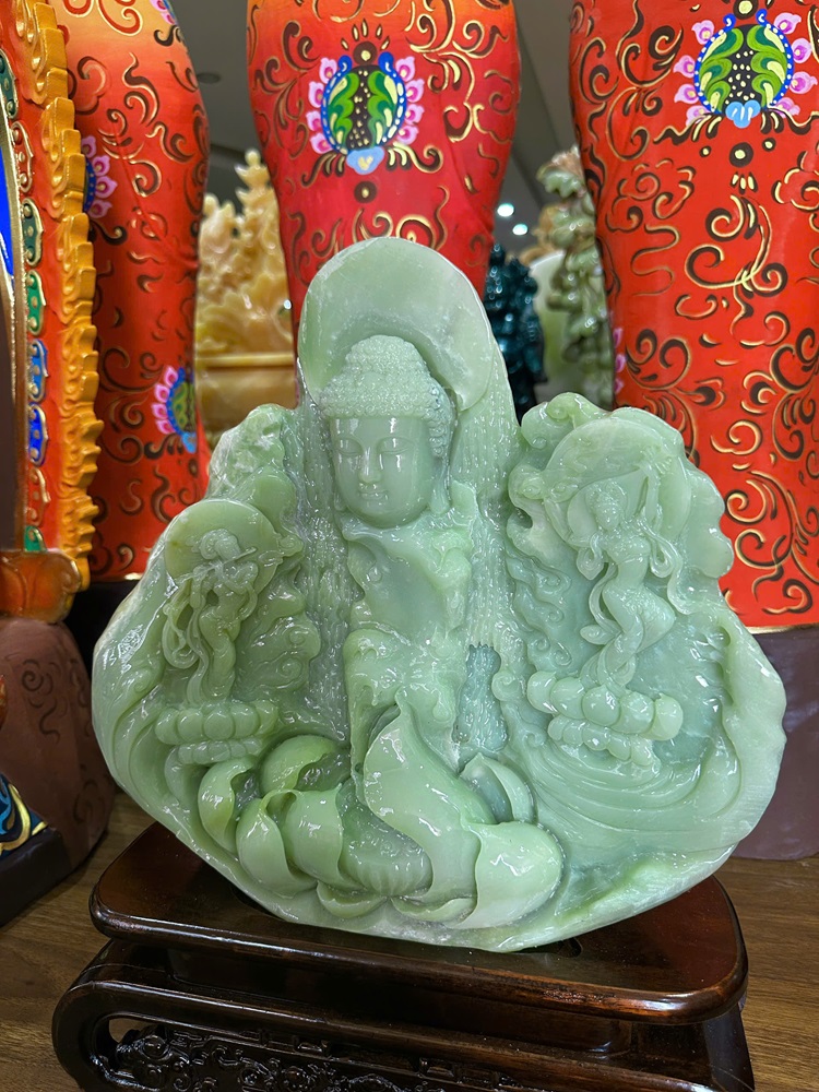 Diện phật tổ ngọc serpentine